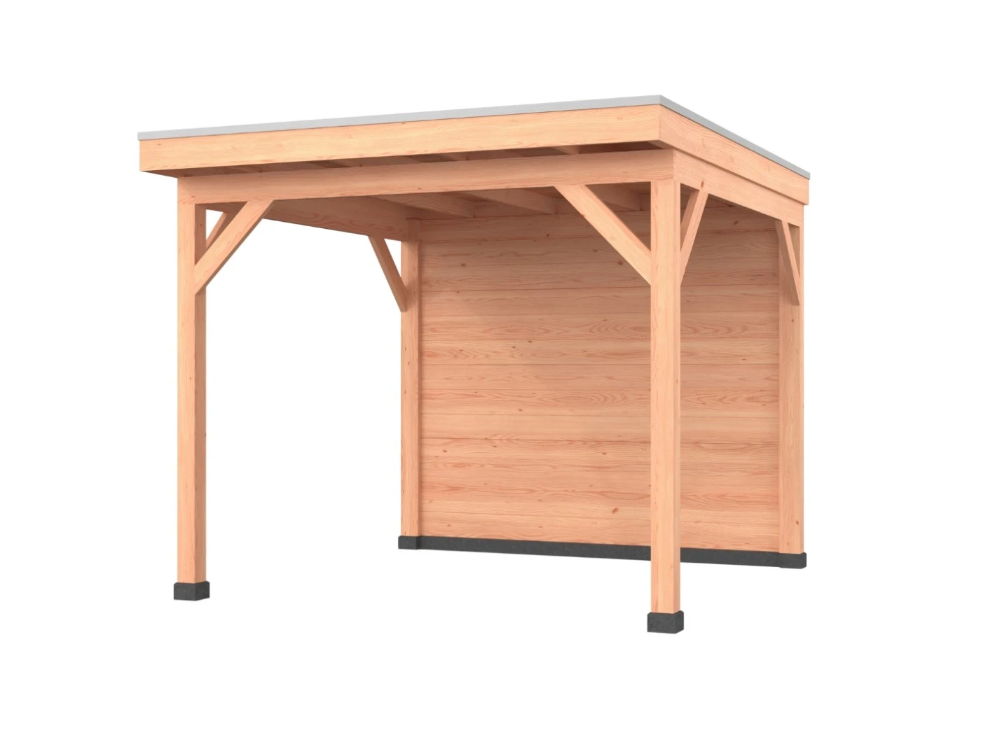 Douglas overkapping, 300 x 300, met achterwand, Westwood Comfort - Afbeelding 1